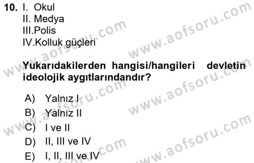 Görsel İletişim Ve Kuramları Dersi 2024 - 2025 Yılı Yaz Okulu Sınav Soruları 10. Soru