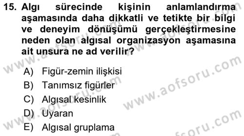 Görsel İletişim Ve Kuramları Dersi 2025 - 2026 Yılı (Vize) Ara Sınav Soruları 15. Soru