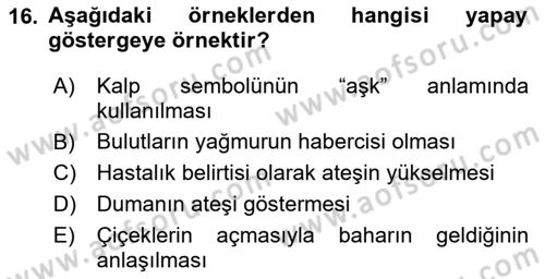 Görsel İletişim Ve Kuramları Dersi 2025 - 2026 Yılı (Vize) Ara Sınav Soruları 16. Soru