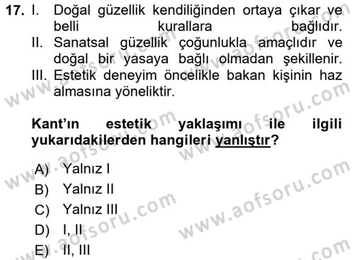Görsel İletişim Ve Kuramları Dersi 2025 - 2026 Yılı (Final) Dönem Sonu Sınav Soruları 17. Soru