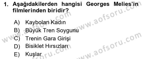 Dijital Video Kurgu Ve Efekt Dersi 2023 - 2024 Yılı (Vize) Ara Sınav Soruları 1. Soru