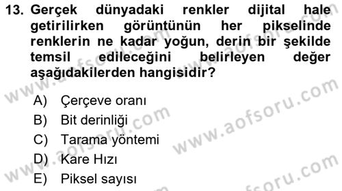 Dijital Video Kurgu Ve Efekt Dersi 2023 - 2024 Yılı (Vize) Ara Sınav Soruları 13. Soru