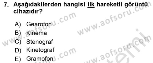 Dijital Video Kurgu Ve Efekt Dersi 2023 - 2024 Yılı (Vize) Ara Sınav Soruları 7. Soru