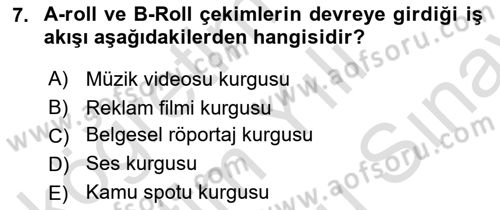 Dijital Video Kurgu Ve Efekt Dersi 2023 - 2024 Yılı (Final) Dönem Sonu Sınav Soruları 7. Soru