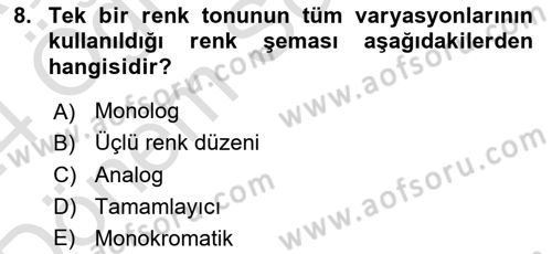 Dijital Video Kurgu Ve Efekt Dersi 2023 - 2024 Yılı (Final) Dönem Sonu Sınav Soruları 8. Soru