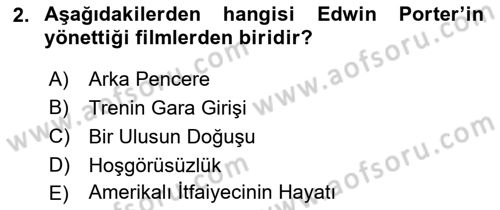 Dijital Video Kurgu Ve Efekt Dersi 2023 - 2024 Yılı Yaz Okulu Sınav Soruları 2. Soru