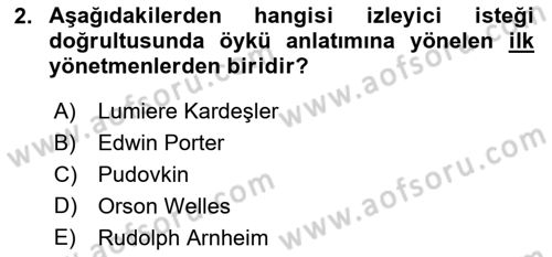 Dijital Video Kurgu Ve Efekt Dersi 2024 - 2025 Yılı (Vize) Ara Sınav Soruları 2. Soru