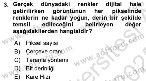 Dijital Video Kurgu Ve Efekt Dersi 2024 - 2025 Yılı Yaz Okulu Sınav Soruları 3. Soru