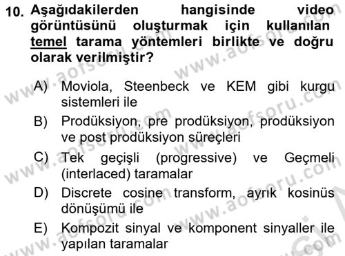Dijital Video Kurgu Ve Efekt Dersi 2025 - 2026 Yılı (Vize) Ara Sınav Soruları 10. Soru