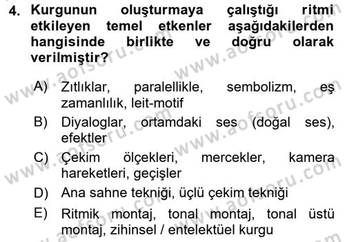 Dijital Video Kurgu Ve Efekt Dersi 2025 - 2026 Yılı (Vize) Ara Sınav Soruları 4. Soru