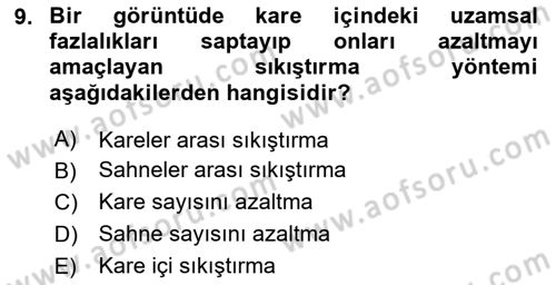 Dijital Video Kurgu Ve Efekt Dersi 2025 - 2026 Yılı (Vize) Ara Sınav Soruları 9. Soru