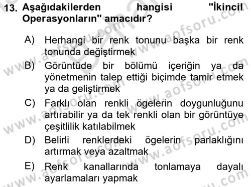 Dijital Video Kurgu Ve Efekt Dersi 2025 - 2026 Yılı (Final) Dönem Sonu Sınav Soruları 13. Soru