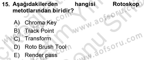 Dijital Video Kurgu Ve Efekt Dersi 2025 - 2026 Yılı (Final) Dönem Sonu Sınav Soruları 15. Soru