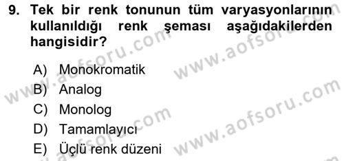 Dijital Video Kurgu Ve Efekt Dersi 2025 - 2026 Yılı (Final) Dönem Sonu Sınav Soruları 9. Soru