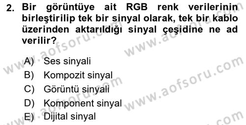 Dijital Video Kurgu Ve Efekt Dersi 2025 - 2026 Yılı Yaz Okulu Sınav Soruları 2. Soru