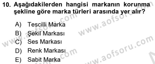 Kurumsal Kimlik Tasarımı Dersi 2023 - 2024 Yılı (Vize) Ara Sınav Soruları 10. Soru