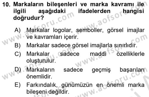 Kurumsal Kimlik Tasarımı Dersi 2023 - 2024 Yılı (Final) Dönem Sonu Sınav Soruları 10. Soru