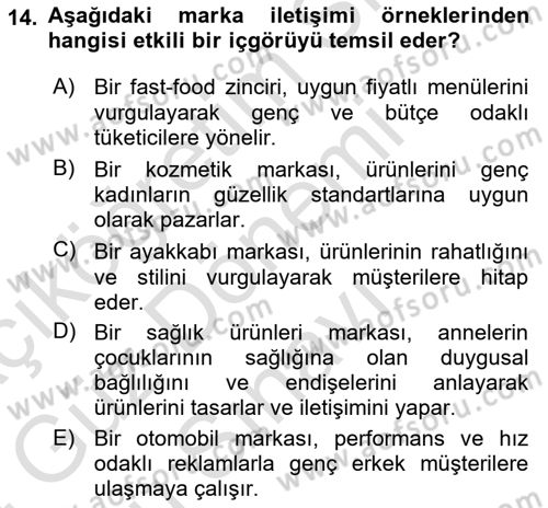 Kurumsal Kimlik Tasarımı Dersi 2023 - 2024 Yılı (Final) Dönem Sonu Sınav Soruları 14. Soru