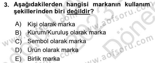 Kurumsal Kimlik Tasarımı Dersi 2023 - 2024 Yılı (Final) Dönem Sonu Sınav Soruları 3. Soru
