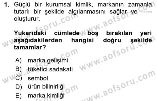 Kurumsal Kimlik Tasarımı Dersi 2023 - 2024 Yılı Yaz Okulu Sınav Soruları 1. Soru