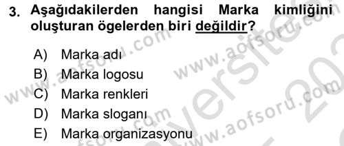 Kurumsal Kimlik Tasarımı Dersi 2023 - 2024 Yılı Yaz Okulu Sınav Soruları 3. Soru