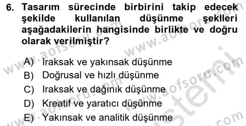 Kurumsal Kimlik Tasarımı Dersi 2023 - 2024 Yılı Yaz Okulu Sınav Soruları 6. Soru