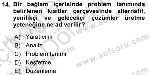 Kurumsal Kimlik Tasarımı Dersi 2024 - 2025 Yılı (Vize) Ara Sınav Soruları 14. Soru