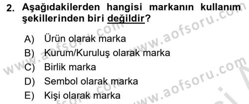 Kurumsal Kimlik Tasarımı Dersi 2024 - 2025 Yılı Yaz Okulu Sınav Soruları 2. Soru