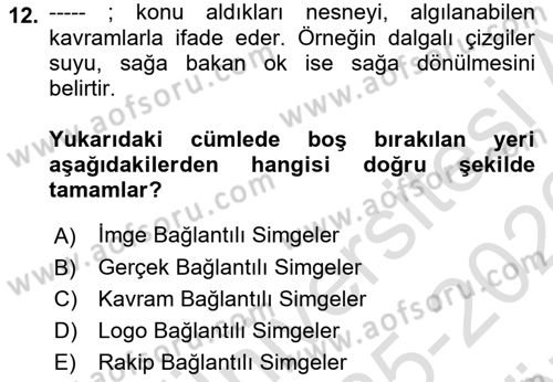 Kurumsal Kimlik Tasarımı Dersi 2025 - 2026 Yılı (Vize) Ara Sınav Soruları 12. Soru