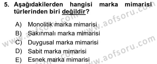 Kurumsal Kimlik Tasarımı Dersi 2025 - 2026 Yılı (Vize) Ara Sınav Soruları 5. Soru