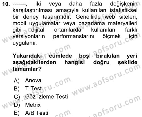 Dijital Medya Ve Arayüz Tasarımı Dersi 2023 - 2024 Yılı (Vize) Ara Sınav Soruları 10. Soru