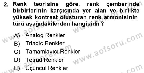 Dijital Medya Ve Arayüz Tasarımı Dersi 2023 - 2024 Yılı (Vize) Ara Sınav Soruları 2. Soru