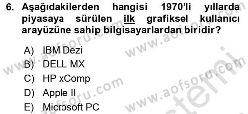 Dijital Medya Ve Arayüz Tasarımı Dersi 2023 - 2024 Yılı (Vize) Ara Sınav Soruları 6. Soru