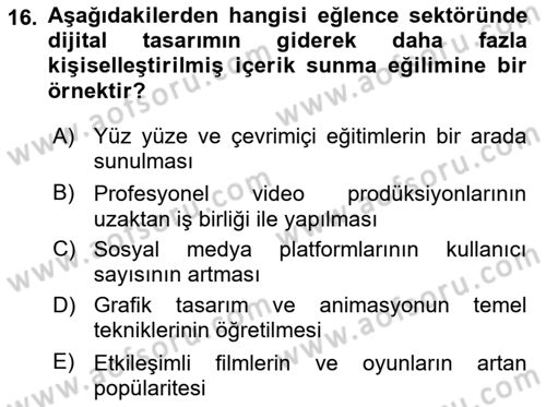 Dijital Medya Ve Arayüz Tasarımı Dersi 2023 - 2024 Yılı (Final) Dönem Sonu Sınav Soruları 16. Soru