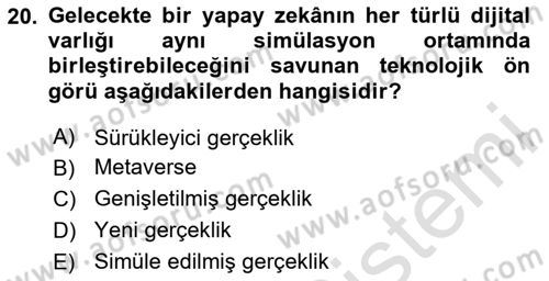 Dijital Medya Ve Arayüz Tasarımı Dersi 2023 - 2024 Yılı (Final) Dönem Sonu Sınav Soruları 20. Soru