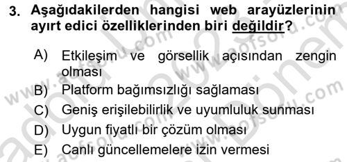 Dijital Medya Ve Arayüz Tasarımı Dersi 2023 - 2024 Yılı (Final) Dönem Sonu Sınav Soruları 3. Soru