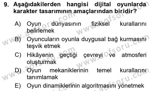 Dijital Medya Ve Arayüz Tasarımı Dersi 2023 - 2024 Yılı (Final) Dönem Sonu Sınav Soruları 9. Soru