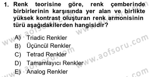 Dijital Medya Ve Arayüz Tasarımı Dersi 2023 - 2024 Yılı Yaz Okulu Sınav Soruları 1. Soru