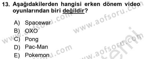 Dijital Medya Ve Arayüz Tasarımı Dersi 2023 - 2024 Yılı Yaz Okulu Sınav Soruları 13. Soru