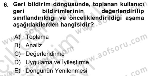 Dijital Medya Ve Arayüz Tasarımı Dersi 2023 - 2024 Yılı Yaz Okulu Sınav Soruları 6. Soru