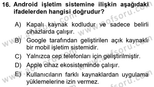 Dijital Medya Ve Arayüz Tasarımı Dersi 2024 - 2025 Yılı (Vize) Ara Sınav Soruları 16. Soru