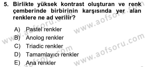 Dijital Medya Ve Arayüz Tasarımı Dersi 2024 - 2025 Yılı (Vize) Ara Sınav Soruları 5. Soru
