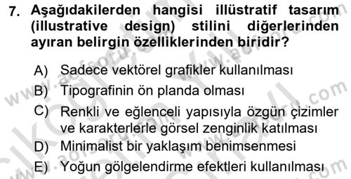 Dijital Medya Ve Arayüz Tasarımı Dersi 2024 - 2025 Yılı (Vize) Ara Sınav Soruları 7. Soru