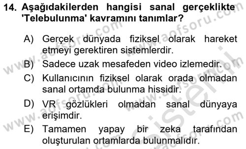 Dijital Medya Ve Arayüz Tasarımı Dersi 2024 - 2025 Yılı (Final) Dönem Sonu Sınav Soruları 14. Soru