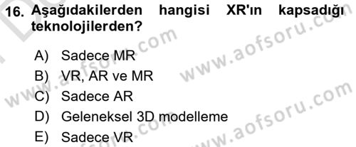 Dijital Medya Ve Arayüz Tasarımı Dersi 2024 - 2025 Yılı (Final) Dönem Sonu Sınav Soruları 16. Soru