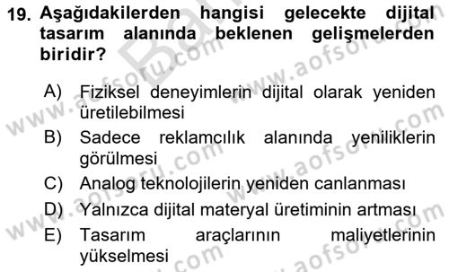 Dijital Medya Ve Arayüz Tasarımı Dersi 2024 - 2025 Yılı (Final) Dönem Sonu Sınav Soruları 19. Soru