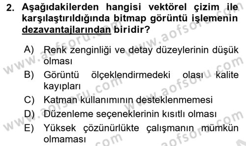 Dijital Medya Ve Arayüz Tasarımı Dersi 2024 - 2025 Yılı Yaz Okulu Sınav Soruları 2. Soru
