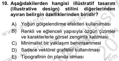 Dijital Medya Ve Arayüz Tasarımı Dersi 2025 - 2026 Yılı (Vize) Ara Sınav Soruları 10. Soru