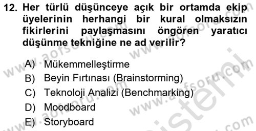 Dijital Medya Ve Arayüz Tasarımı Dersi 2025 - 2026 Yılı (Vize) Ara Sınav Soruları 12. Soru