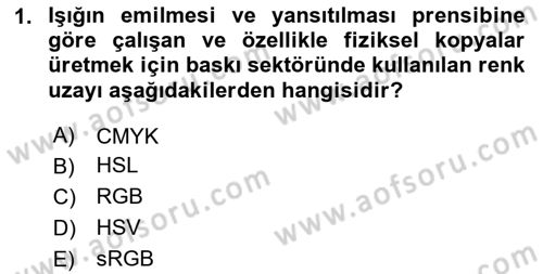 Dijital Medya Ve Arayüz Tasarımı Dersi 2025 - 2026 Yılı (Final) Dönem Sonu Sınav Soruları 1. Soru